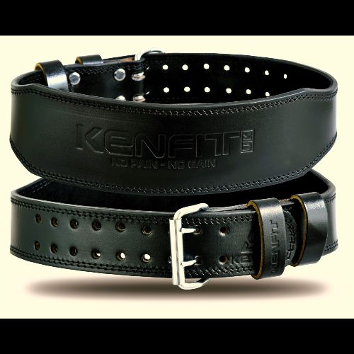 Leather Weight Lifting Gym Belt 7mm Buffalo Powerlifting Deadlift Body building Kenfit